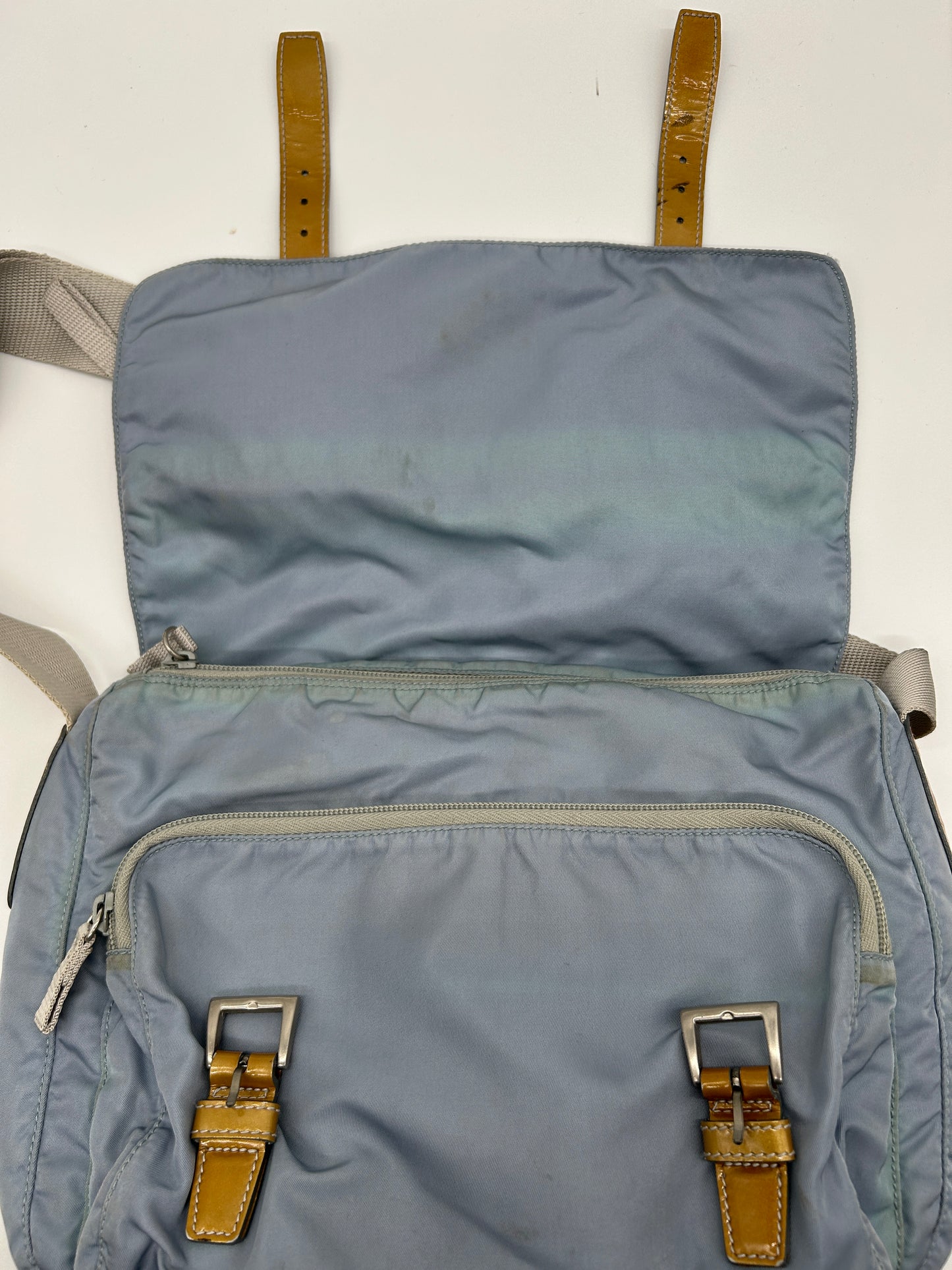 Prada Crossbody Designer Shoulder Bag (Messenger Bag Baby Blue)