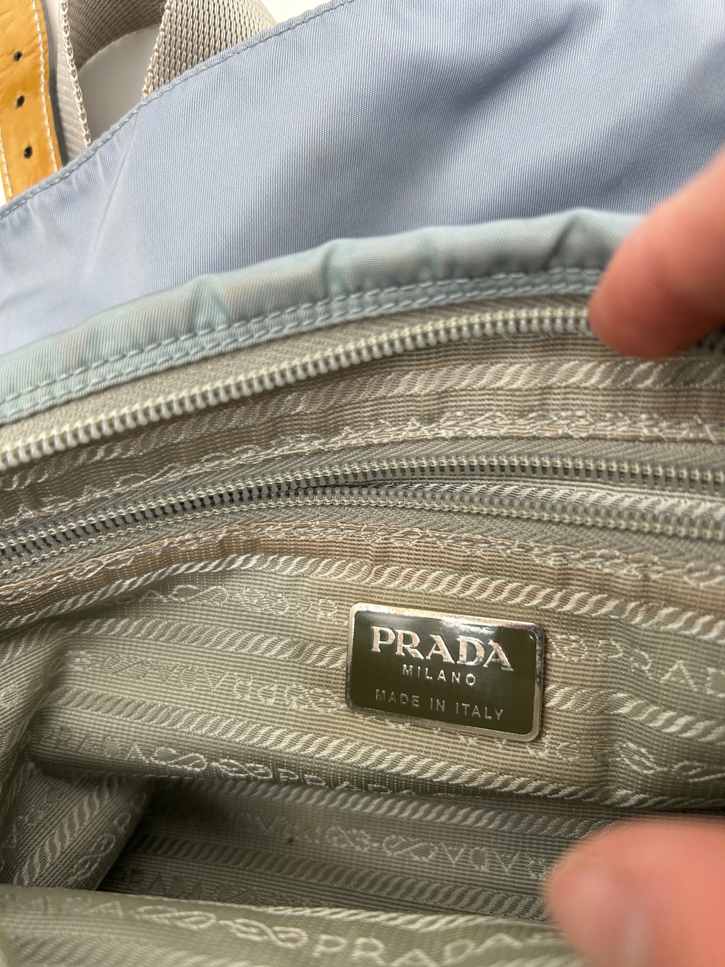 Prada Crossbody Designer Shoulder Bag (Messenger Bag Baby Blue)