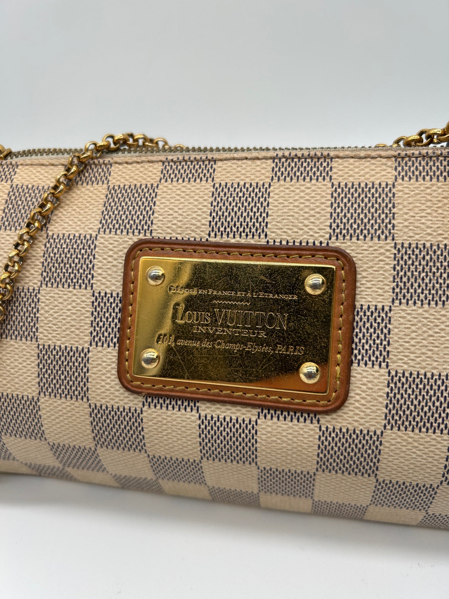 Louis Vuitton Designer Eva Clutch (Azur Damier)