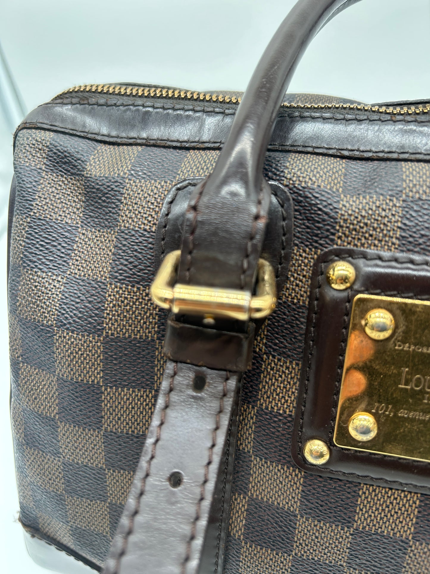 Louis Vuitton Berkeley Damier Boston Bag (Vintage Designer Reisetasche)