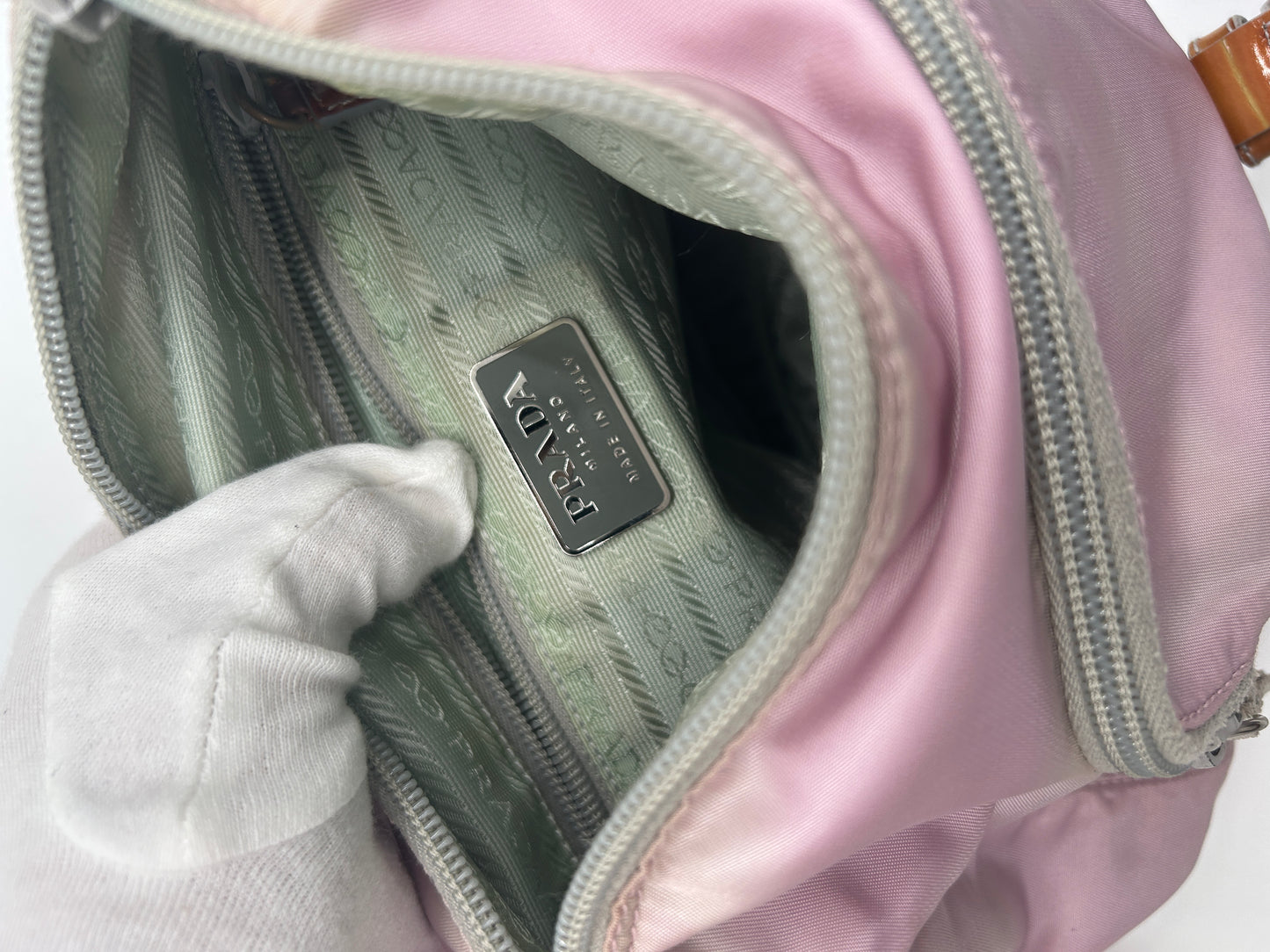 Prada Crossbody Designer Umhängetasche (Messenger Bag Pink)