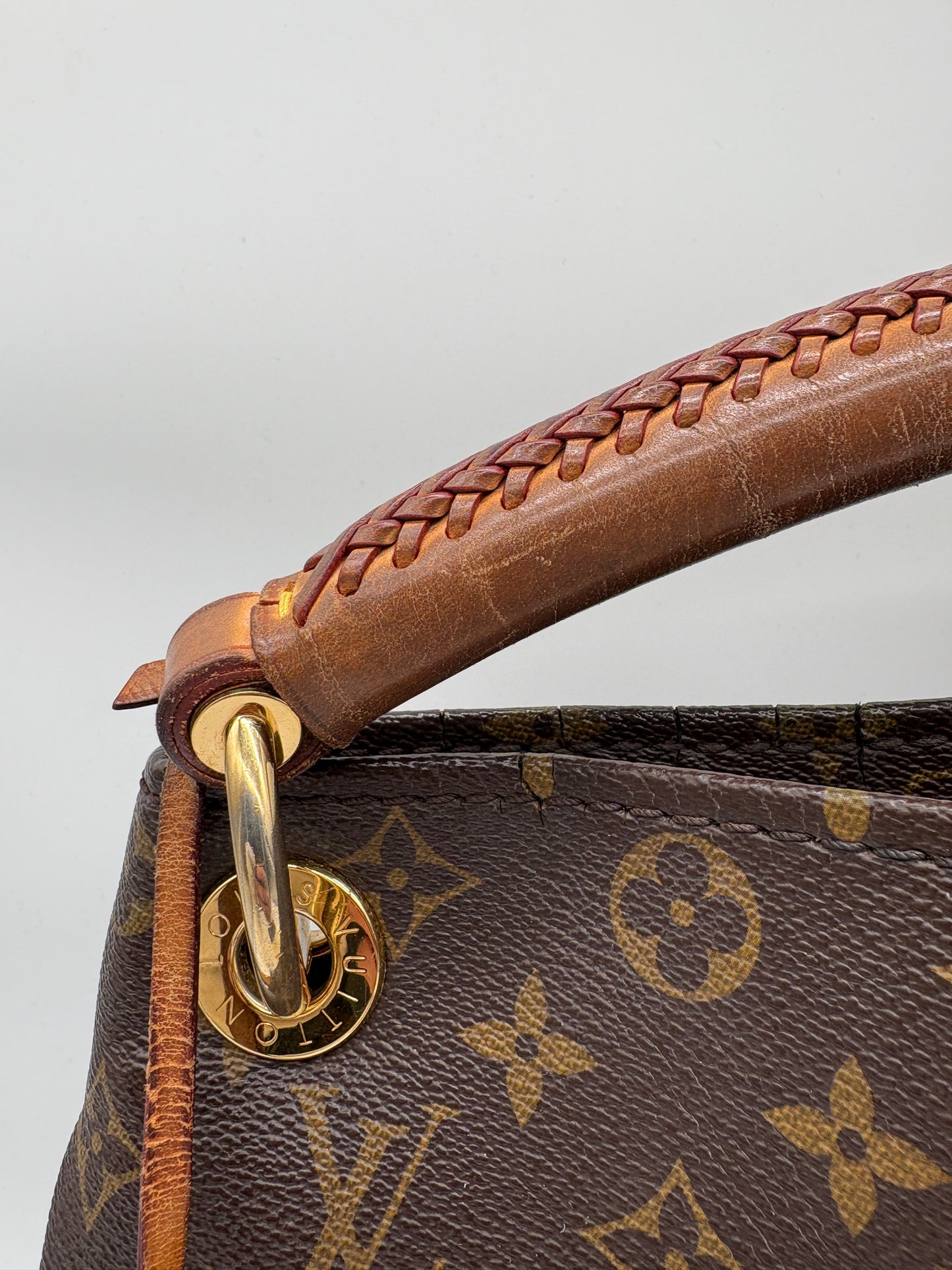 Louis Vuitton Artsy MM Hobo Monogram Tasche (Braune Vintage Designer Handtasche)