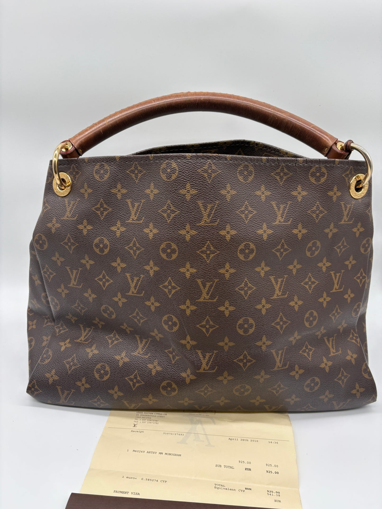 Louis Vuitton Artsy MM Hobo Monogram Tasche (Braune Vintage Designer Handtasche)