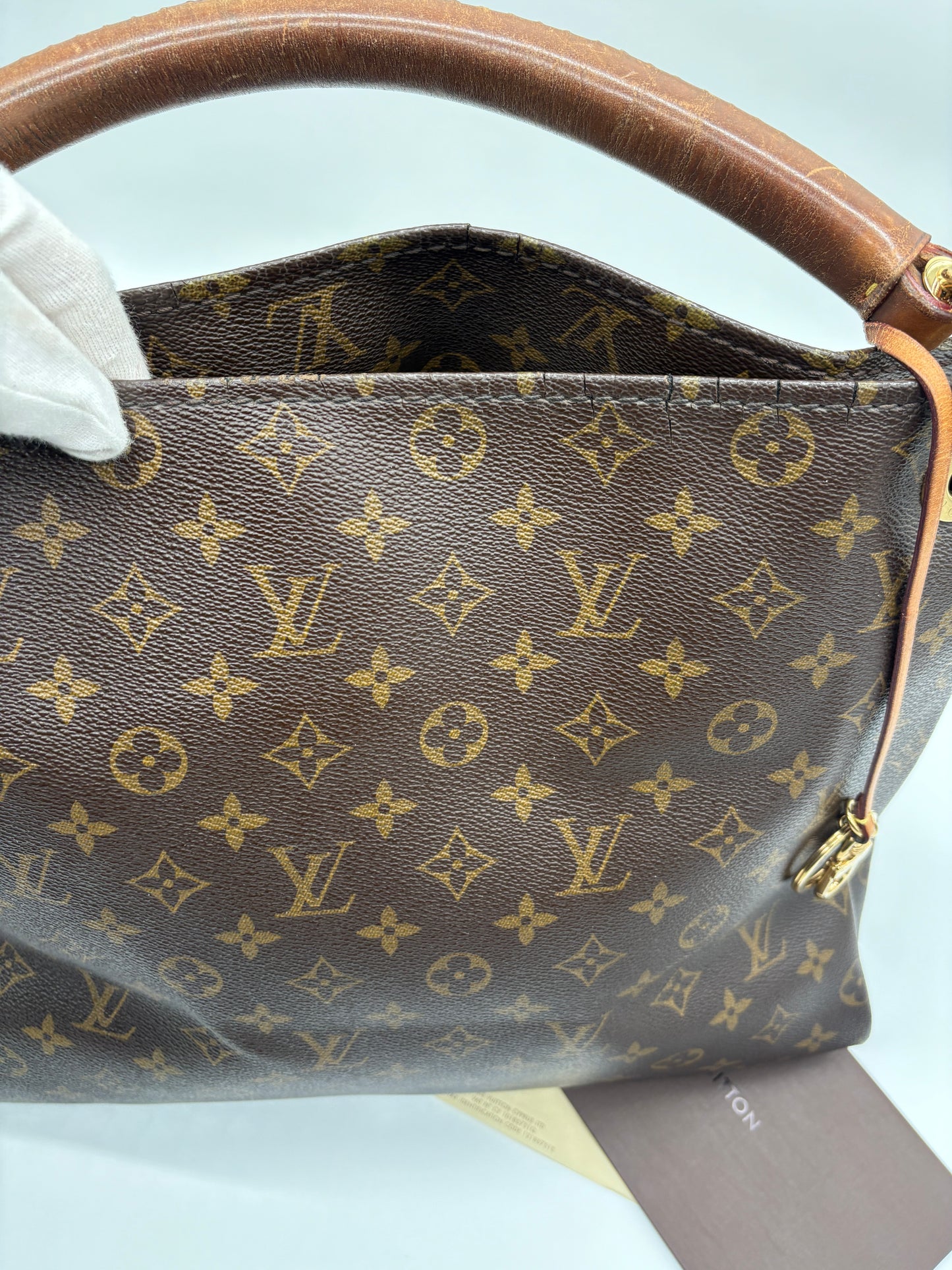 Louis Vuitton Artsy MM Hobo Monogram Tasche (Braune Vintage Designer Handtasche)