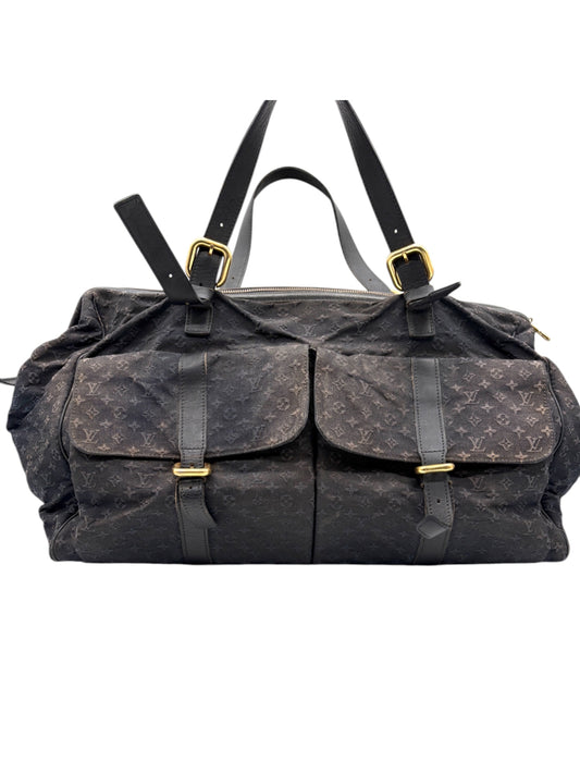 Louis Vuitton Claudine Louise Monogram Boston Bag (Navy Blue Vintage Designer Travel Bag)