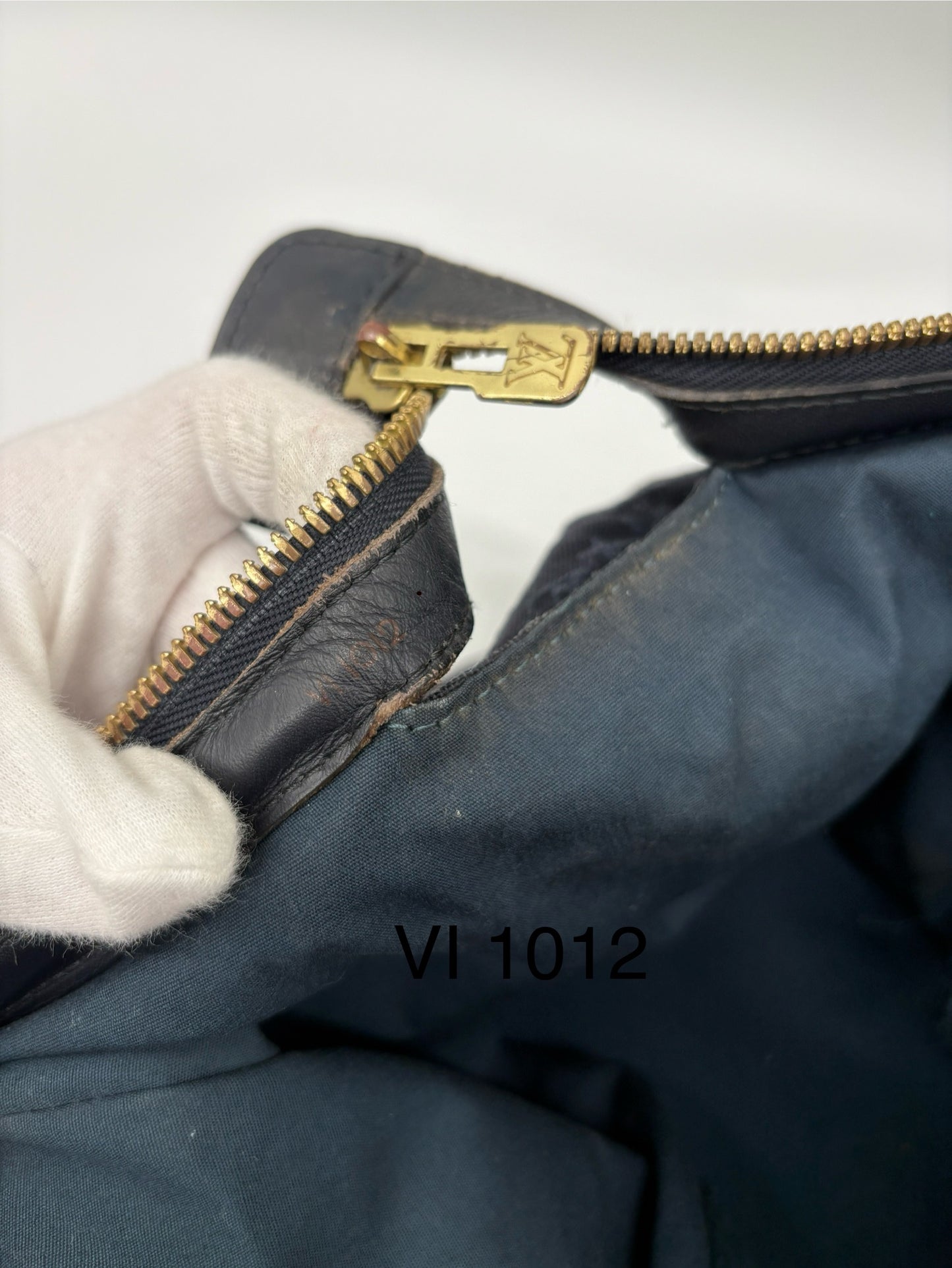 Louis Vuitton Claudine Louise Monogram Boston Bag (Navy Blue Vintage Designer Travel Bag)