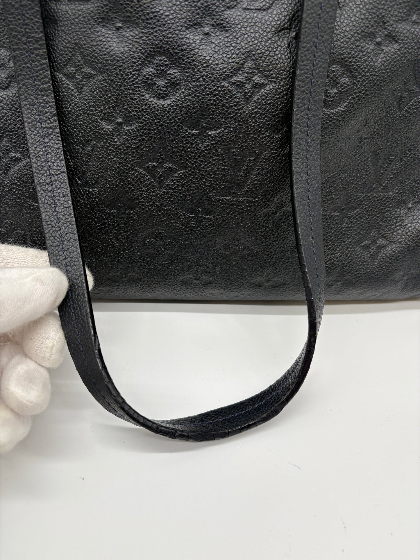 Louis Vuitton Lumineuse Empreinte GM Monogram Tasche (Navy Schwarze Vintage Designer Handtasche)