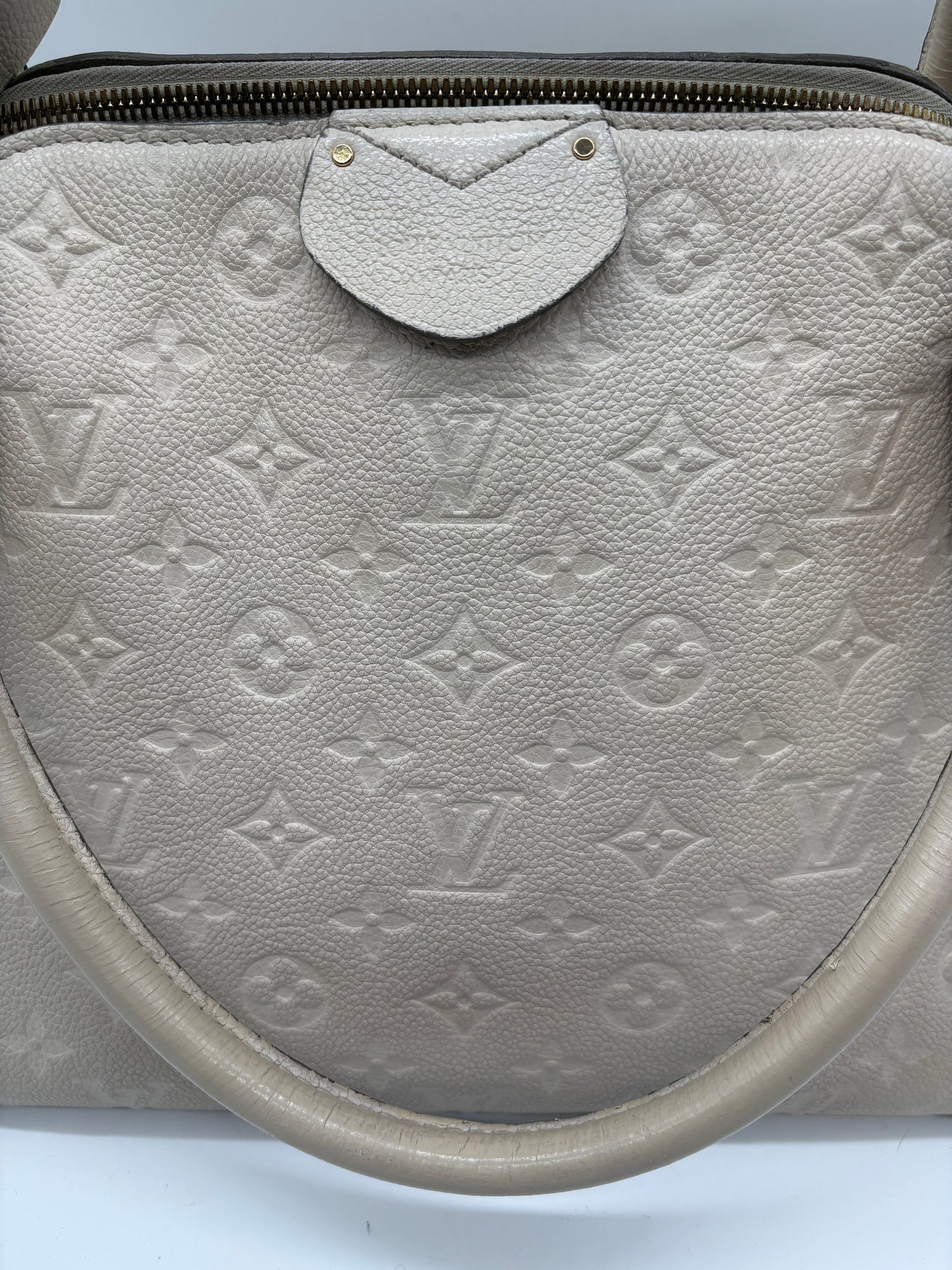 Louis Vuitton Marais Empreinte MM Monogram Tasche (Creme Vintage Designer Handtasche)