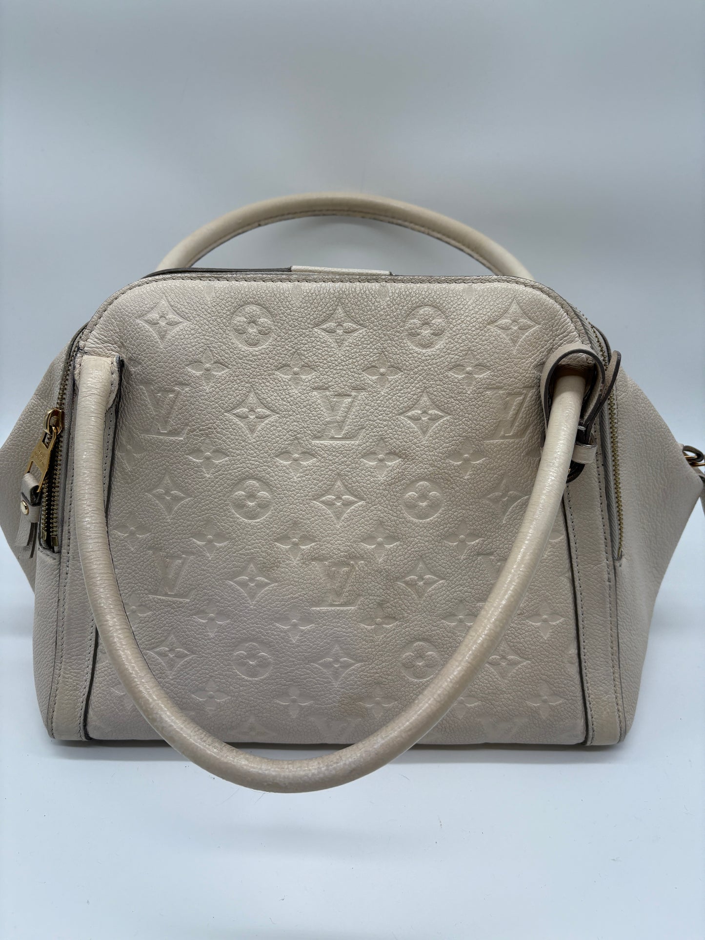 Louis Vuitton Marais Empreinte MM Monogram Tasche (Creme Vintage Designer Handtasche)