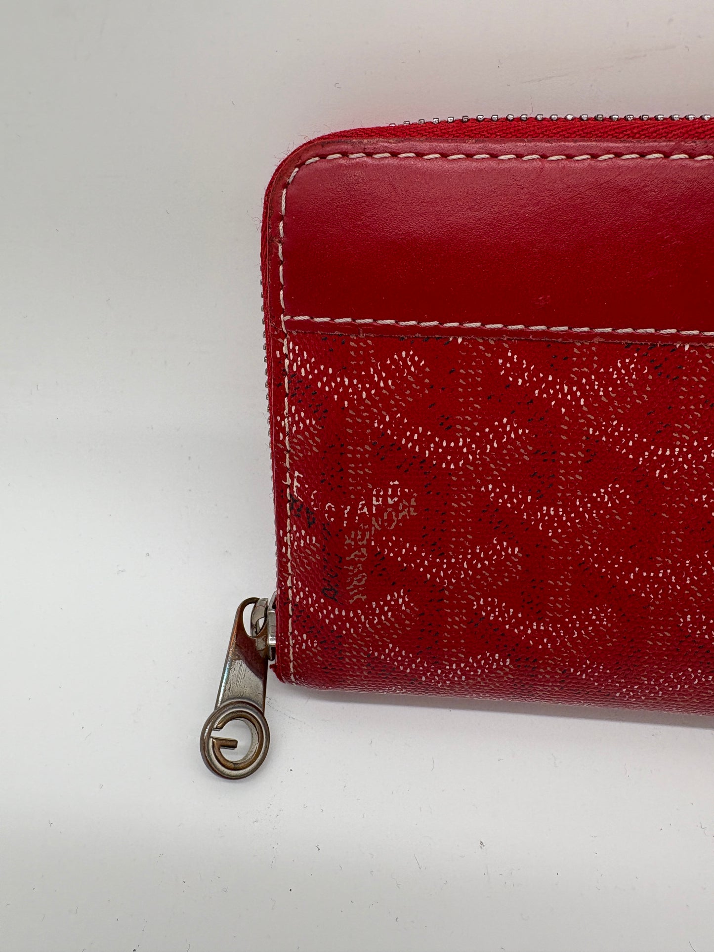 Goyard Designer Leder  Geldbörse (Chevron Matignon Portmonee rot)