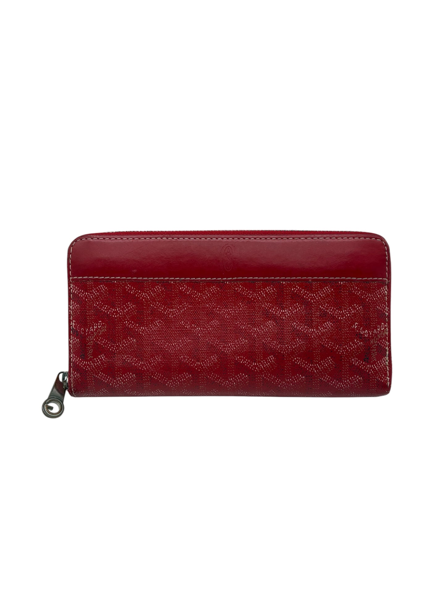 Goyard Designer Leder  Geldbörse (Chevron Matignon Portmonee rot)