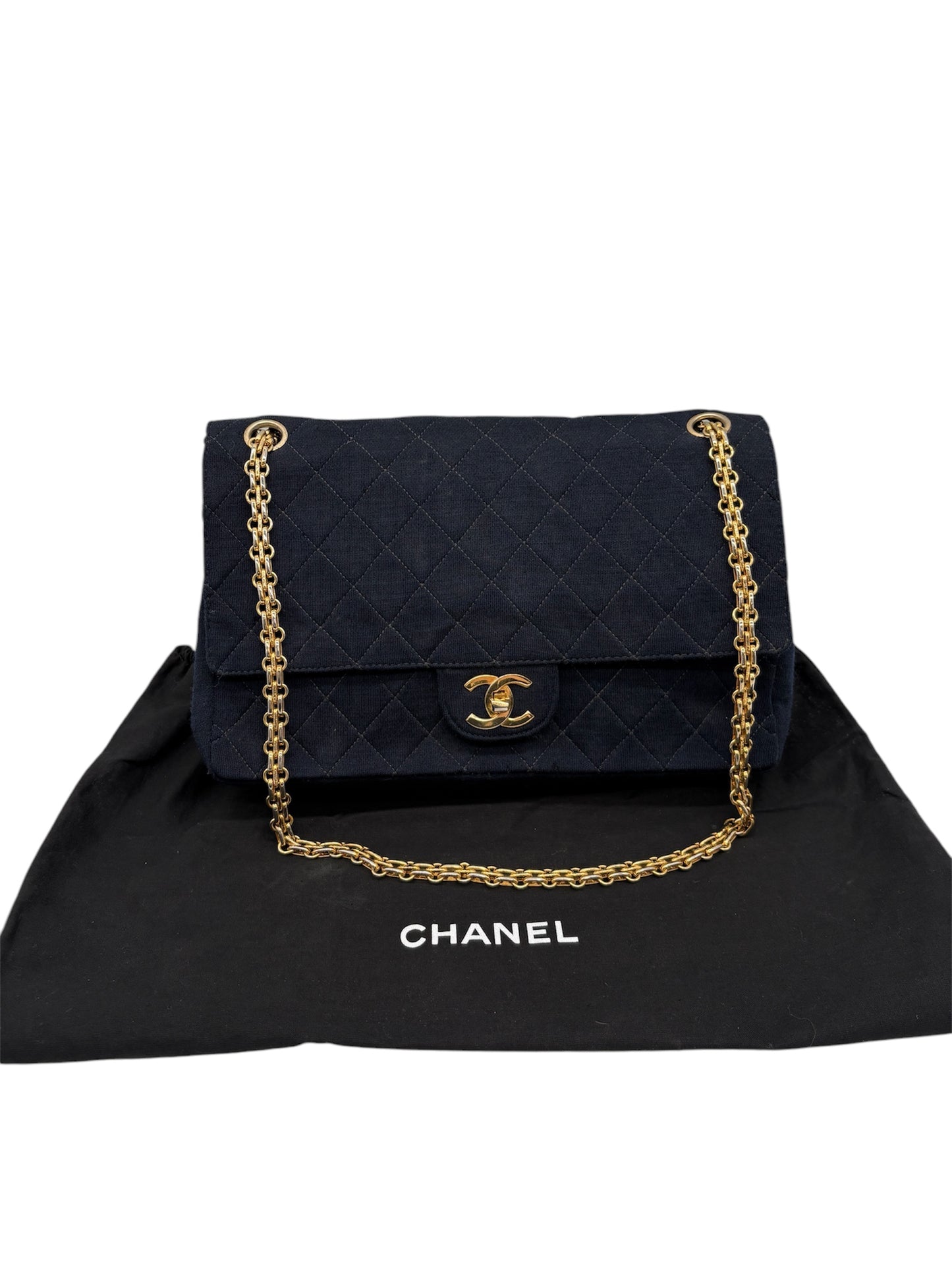 Chanel Timeless Jersey Flap Designer Handtasche (Vintage Classic Medium Modell 674775)