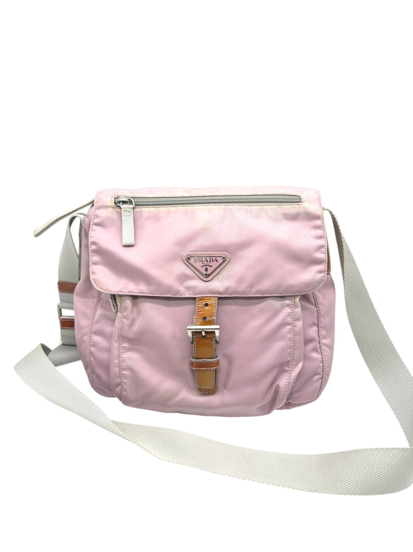 Prada Crossbody Designer Umhängetasche (Messenger Bag Pink)